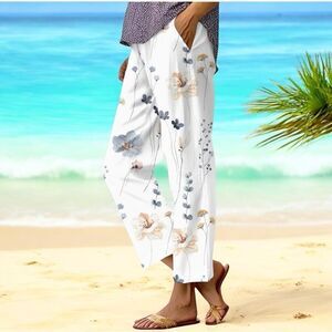 Gorgeous Beachy Tropical Women’s Floral Pants Size 1X